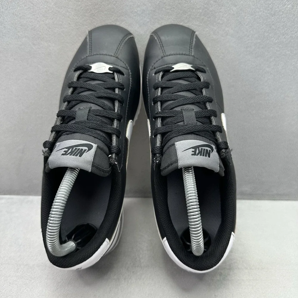 Womens 8 / 6.5Y Nike Cortez Shoes Black / Cool Grey / White Casual Retro Sneaker